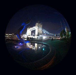 Digital Enhanced Photo Gallery Fisheye Photo Tower Bridge London