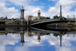 Digital Enhanced Photo Gallery Pont Alexandre III Bridge Paris