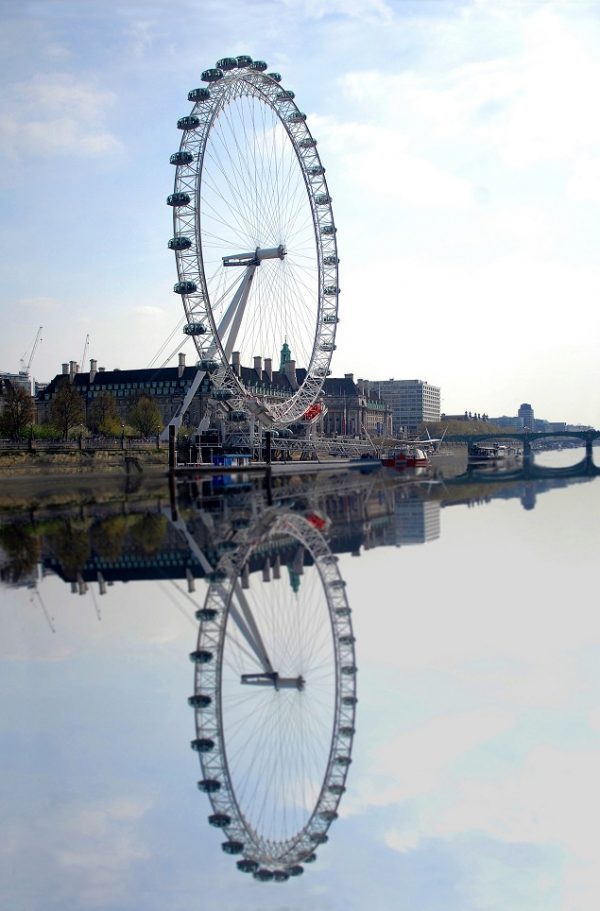 Digital Enhanced Photo Gallery London Eye Reflection