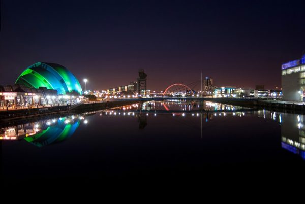 Digital Enhanced Photo Gallery River Clyde View Glasgow