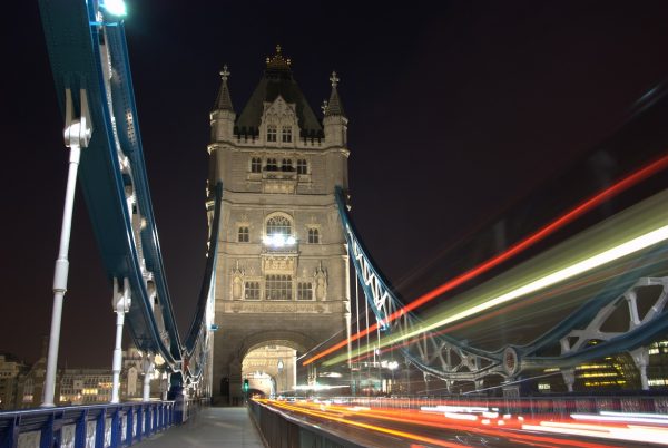 Digital Enhanced Photo Gallery Light Trails Tower Bridge London