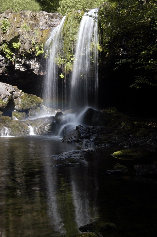 Digital Enhanced Photo Gallery Waterfall Campsie Fells Near Glasgow