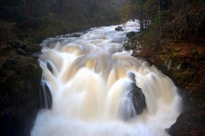 Digital Enhanced Photo Gallery Blacklinn Waterfall Near Dunkeld 2